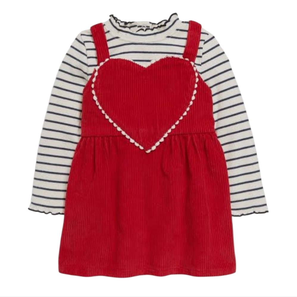 Old Navy Red Corduroy Dress Set